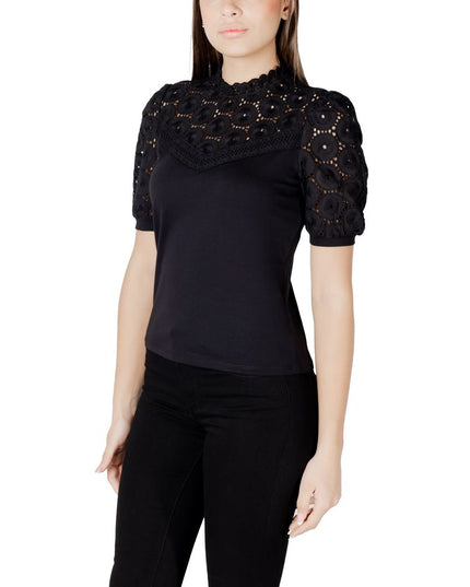 Morgan De Toi Black Cotton T-Shirt