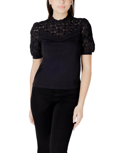 Morgan De Toi Black Cotton T-Shirt