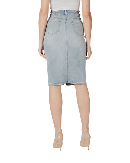 Morgan De Toi Blue Cotton Long Skirt