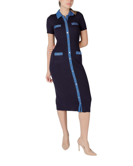 Morgan De Toi Blue Viscose Long Dress