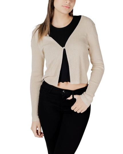 Morgan De Toi Gold Viscose Sleveless Jacket