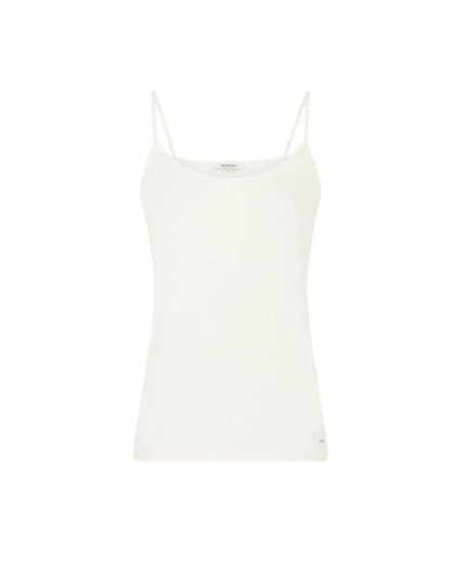 Morgan De Toi Cream Cotton Tank Tops