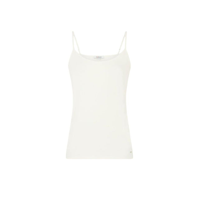 Morgan De Toi Cream Cotton Tank Tops