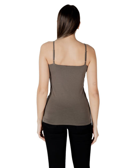 Morgan De Toi Green Cotton Tank Tops