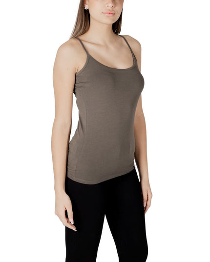 Morgan De Toi Green Cotton Tank Tops