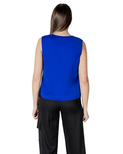 Morgan De Toi Blue Polyester Tank Tops