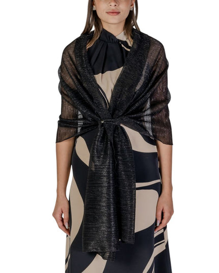 Rinascimento Black Polyester Scarf