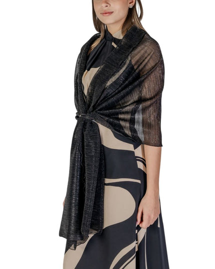 Rinascimento Black Polyester Scarf