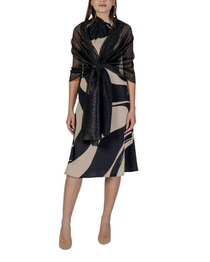 Rinascimento Black Polyester Scarf