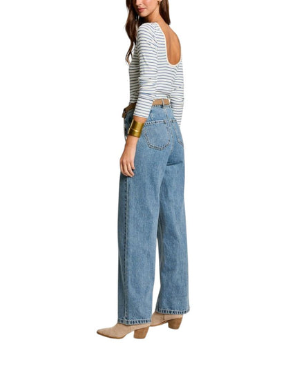 Morgan De Toi White Viscose Long Sleeve T-Shirt