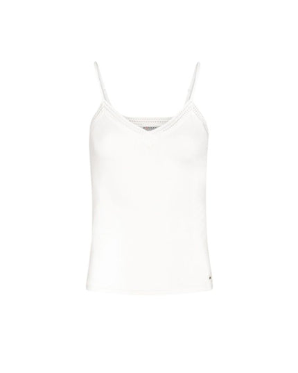 Morgan De Toi Cream Viscose Tank Tops