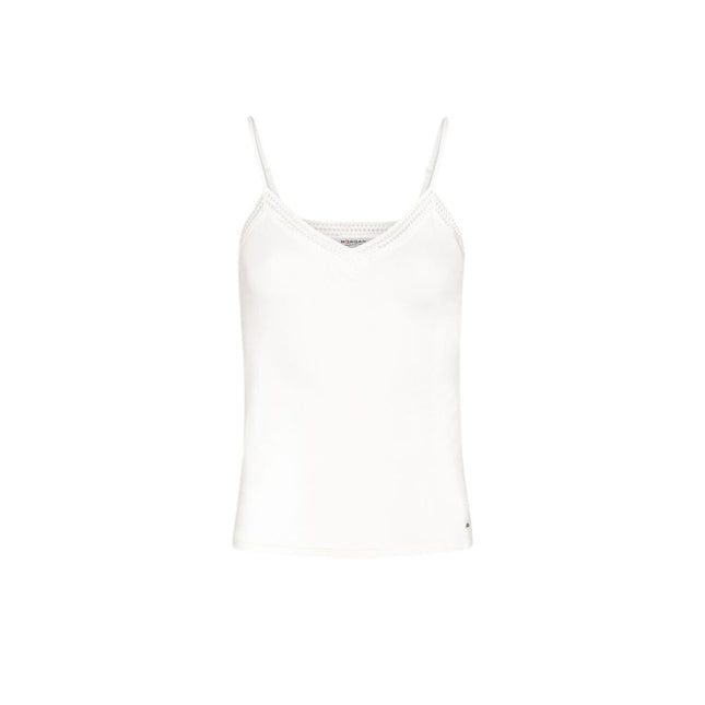 Morgan De Toi Cream Viscose Tank Tops