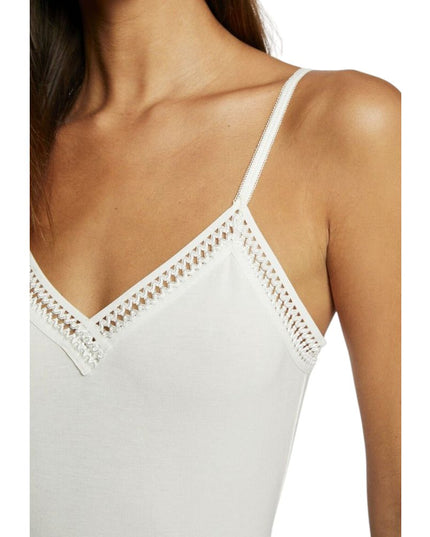 Morgan De Toi Cream Viscose Tank Tops