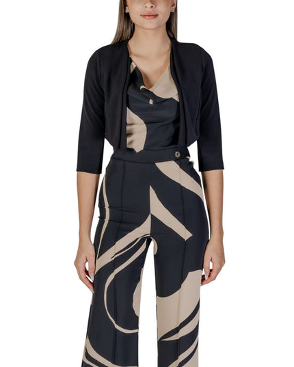 Rinascimento Black Polyester Sleveless Jacket