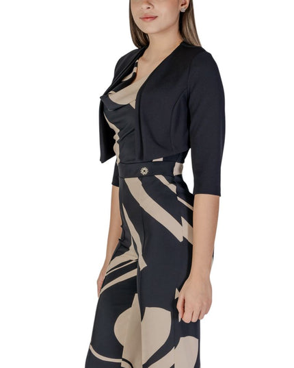 Rinascimento Black Polyester Sleveless Jacket