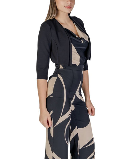 Rinascimento Black Polyester Sleveless Jacket