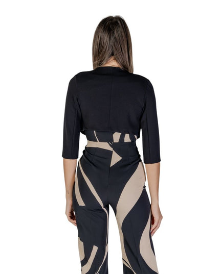 Rinascimento Black Polyester Sleveless Jacket