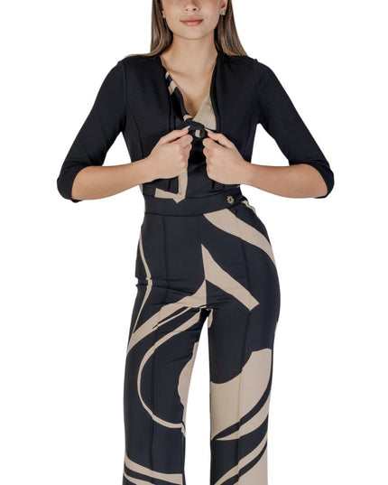 Rinascimento Black Polyester Sleveless Jacket