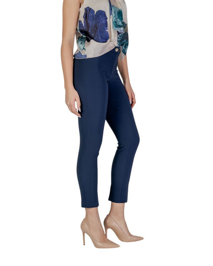 Rinascimento Blue Polyester Casual Pants