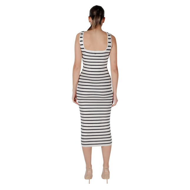 Morgan De Toi Beige Viscose Long Dress