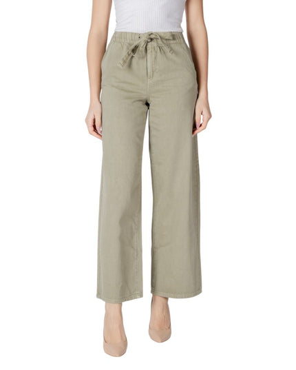 Only Green Cotton Casual Pants
