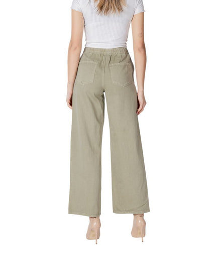Only Green Cotton Casual Pants