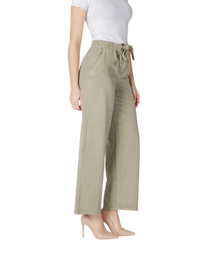 Only Green Cotton Casual Pants