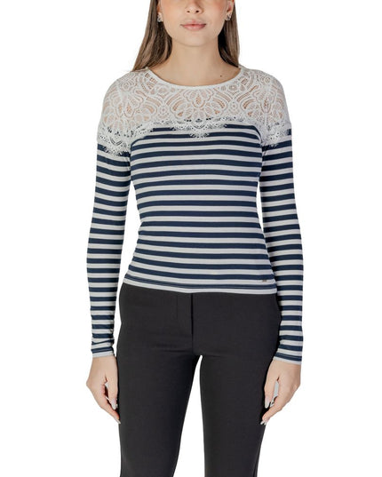 Morgan De Toi White Recycled Polyester Long Sleeve T-Shirt