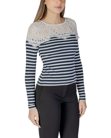 Morgan De Toi White Recycled Polyester Long Sleeve T-Shirt