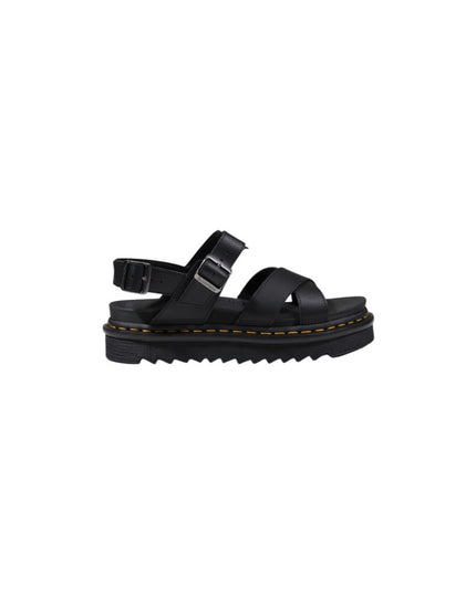 Dr. Martens Black Leather Flat Sandals