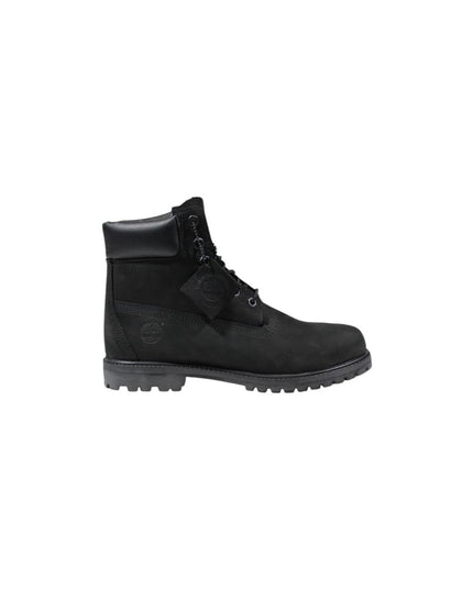 Timberland Black Leather Lace-Up Boots