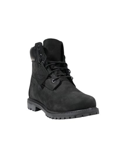 Timberland Black Leather Lace-Up Boots