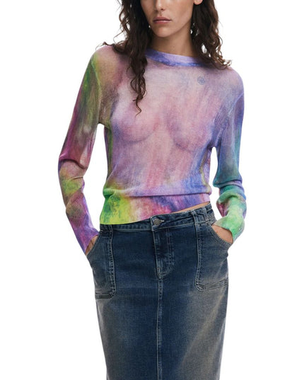 Desigual Purple Viscose Sweatshirt
