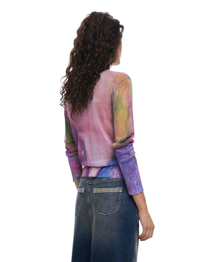 Desigual Purple Viscose Sweatshirt
