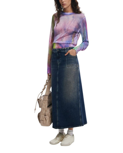 Desigual Purple Viscose Sweatshirt