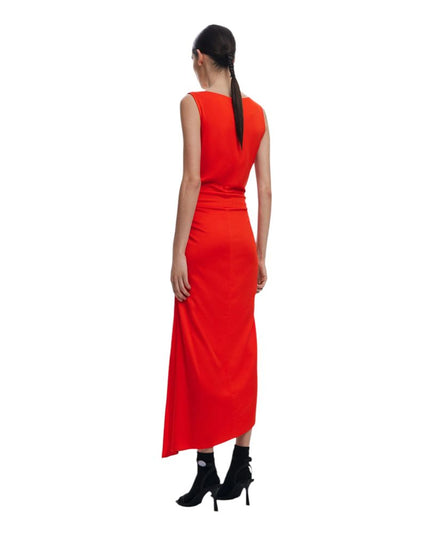 Desigual Red Viscose Long Dress