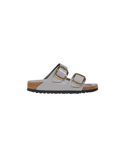 Birkenstock Gray Leather Slippers