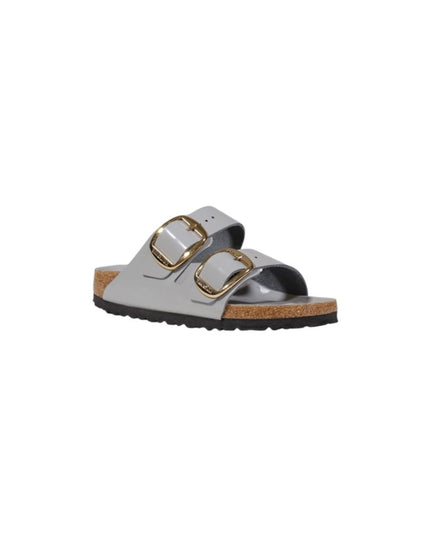 Birkenstock Gray Leather Slippers