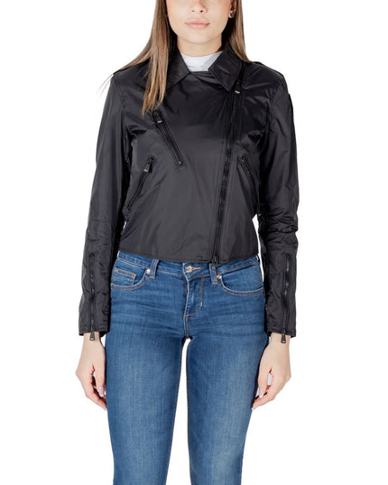 Blauer Black Polyamide Biker Jacket