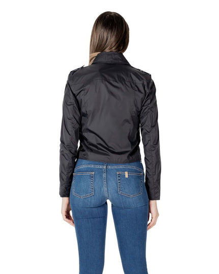 Blauer Black Polyamide Biker Jacket