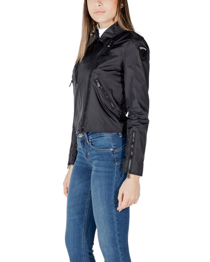 Blauer Black Polyamide Biker Jacket