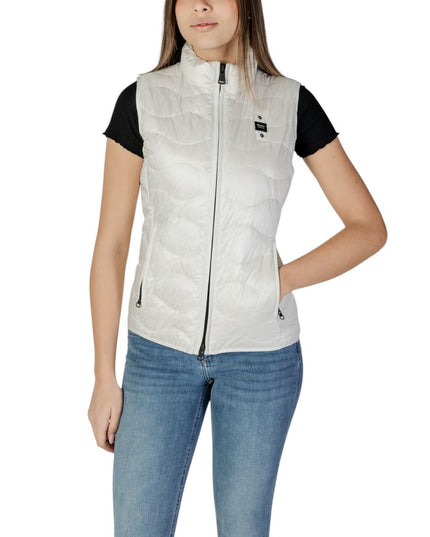 Blauer White Polyamide Sleveless Jacket