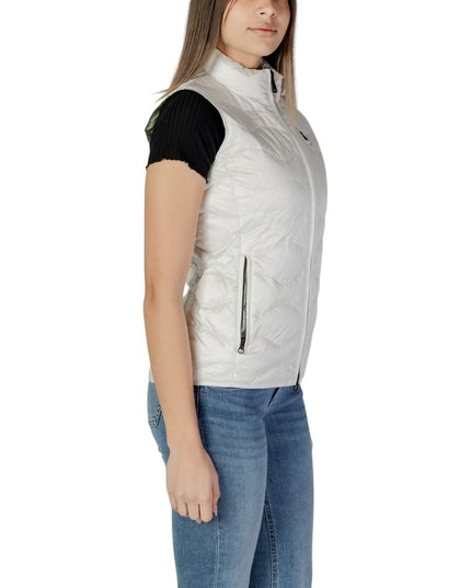Blauer White Polyamide Sleveless Jacket