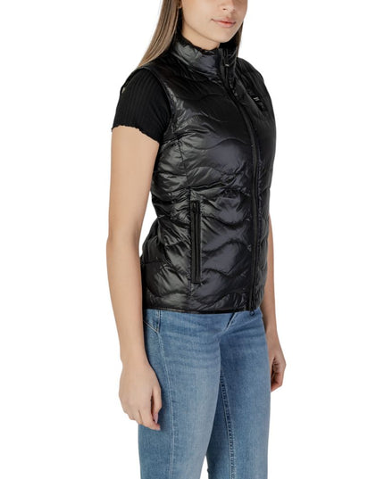 Blauer Black Polyamide Sleveless Jacket