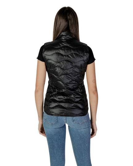 Blauer Black Polyamide Sleveless Jacket