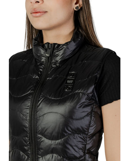 Blauer Black Polyamide Sleveless Jacket