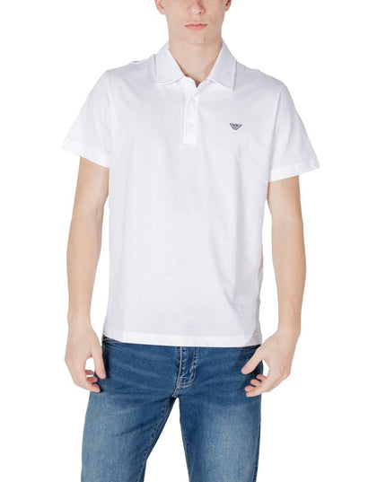 Emporio Armani Underwear White Cotton Polo Shirt