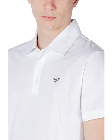 Emporio Armani Underwear White Cotton Polo Shirt