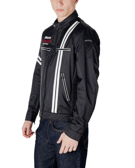 Blauer Black Polyamide Biker Jacket