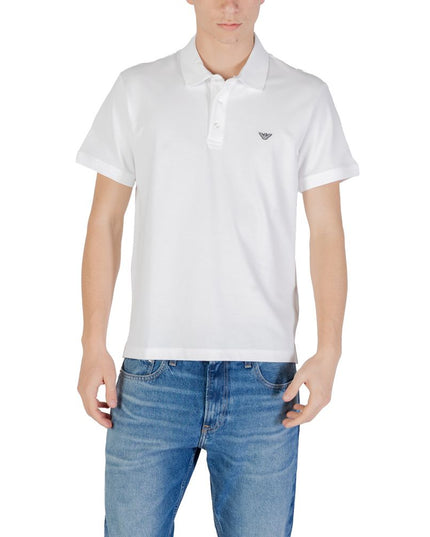 Emporio Armani Underwear White Cotton Polo Shirt
